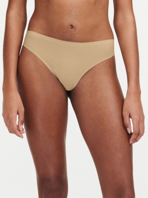 Beige Brown Chantelle SoftStretch Women Thong Panty | HBX661RB