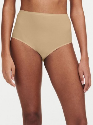 Beige Brown Chantelle SoftStretch Women Briefs | HCI4365VY