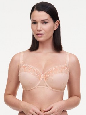 Beige Chantelle Every Curve Lace Full Demi Women Bras | GJU6413ZA