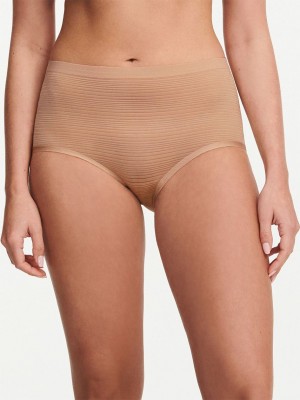 Beige Chantelle SoftStretch Stripes Women Briefs | TPM3539UT