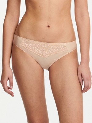 Beige Pink Chantelle Every Curve Women Bikini Bottoms | RFO4578MA