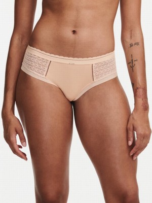 Beige Pink Chantelle Monogram Women Hipster Panty | RRZ4712EX