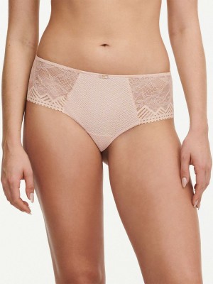 Beige Pink Chantelle Origins Lace Women Hipster Panty | RBY4734ZR