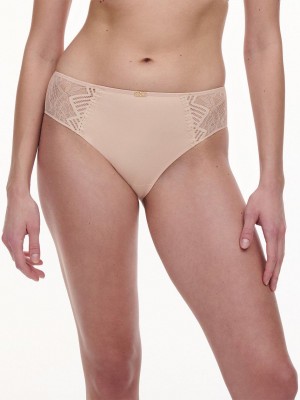 Beige Pink Chantelle Origins Lace Women Bikini Bottoms | VLW2621YW