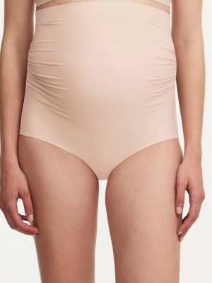 Beige Pink Chantelle Pure Maternity Full Women Briefs | NJO7610RV