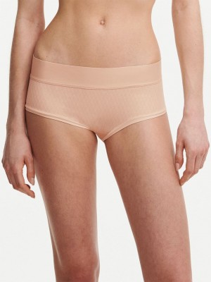 Beige Pink Chantelle Smooth Lines Women Hipster Panty | ICX1627UF