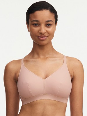 Beige Rose Chantelle Bare Essential Lightweight Wireless Women Bras | EXU7553LY