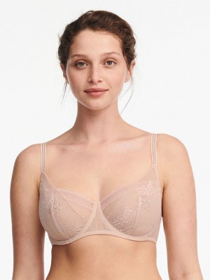 Beige Rose Chantelle Maddie Demi Women Bras | ZCQ1055CB