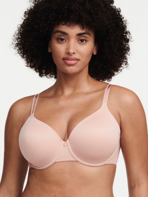 Beige Rose Chantelle Norah Chic Comfort Flex Women T-Shirt Bra | HUB5452BT