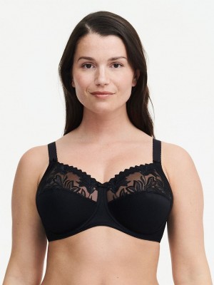 Black Chantelle Amazone Full Coverage Women Unlined Bra | FZL3576SZ