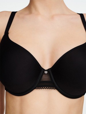 Black Chantelle C Jolie Comfort Convertible Women T-Shirt Bra | DHX8823XW