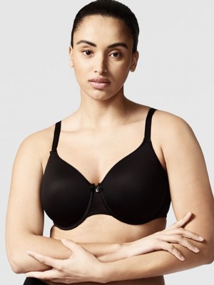 Black Chantelle C Magnifique Seamless Smooth Minimizer Women Bras | CFZ2979FF