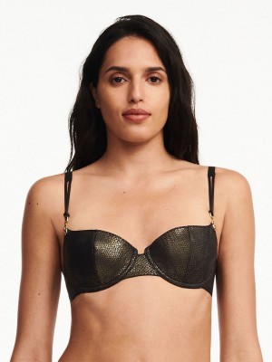 Black Chantelle Demi Women Unlined Bra | PTD2439TK