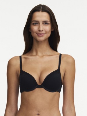 Black Chantelle Dream Today Push Up Women Bra | IOW9312OG