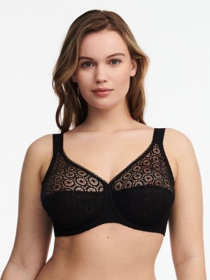 Black Chantelle Fete Full Coverage Women Unlined Bra | WTV1546SB