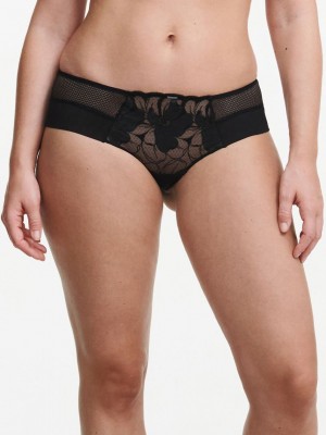 Black Chantelle Fleurs Signature Women Hipster Panty | GOD8836LO