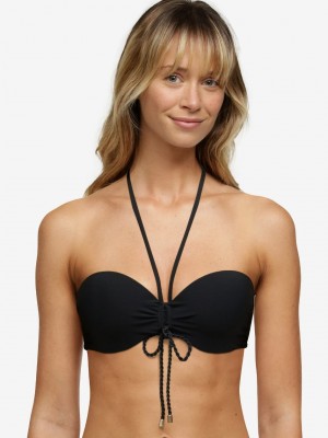 Black Chantelle Inspire Bandeau Swim Women Bikini Tops | SEM7443OD