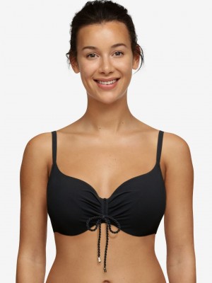 Black Chantelle Inspire Full Coverage Underwire Swim Women Bikini Tops | LVI1778IA