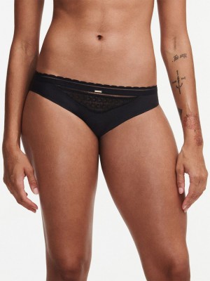 Black Chantelle Monogram Women Bikini Bottoms | WPC6922YC