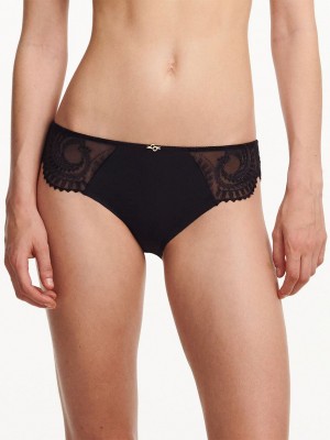 Black Chantelle Mystic Dream Lace Women Bikini Bottoms | XAW5516XZ