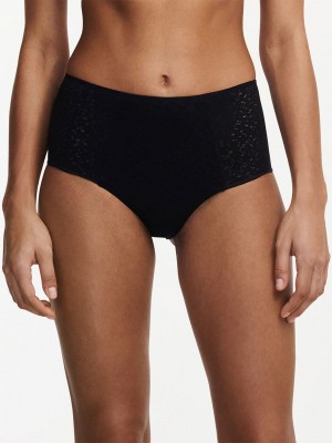 Black Chantelle Norah Comfort High Waist Women Briefs | RFJ873SS