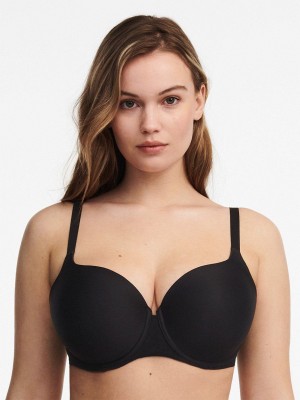 Black Chantelle Norah Comfort Smooth Sweetheart Women T-Shirt Bra | BST815SH