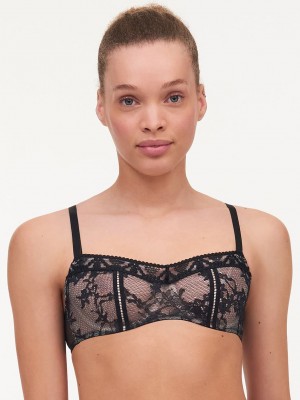 Black Chantelle Olivia Demi Women Bras | WJX934UT