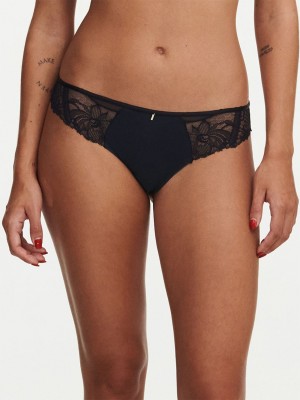 Black Chantelle Orangerie Dream Women Thong Panty | MJU5766CR