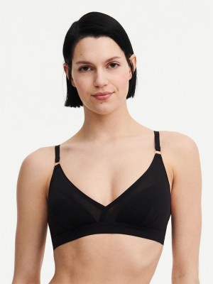 Black Chantelle Pure Light Wireless Women Bras | CUI2078AU