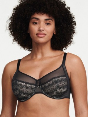 Black Chantelle Revele Moi Perfect Fit Underwire Women Bras | GIJ2276FE