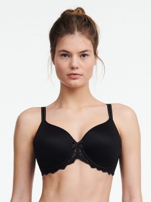 Black Chantelle Rive Gauche Full Coverage Smooth Women Bras | PTV68IC