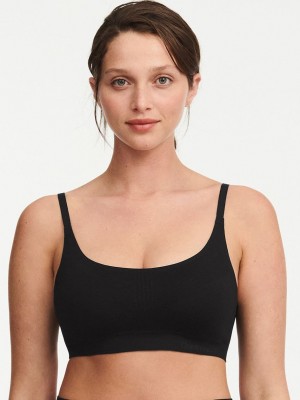 Black Chantelle Smooth Comfort Wireless Lift Women Bralettes | IZH6860PK