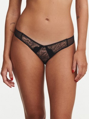 Black Chantelle Spark Women Bikini Panty | PRT2315UO