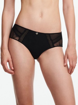 Black Chantelle True Lace Women Hipster Panty | GHA931AQ