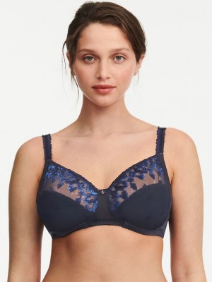 Blue Chantelle Bold Curve Full Coverage Wireless Women Bras | QYE523ET