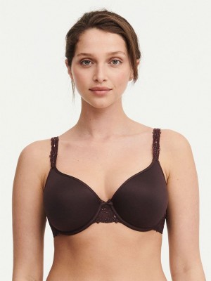 Brown Chantelle Champs Elysees Smooth Custom Fit Women Bras | FDF4477UN