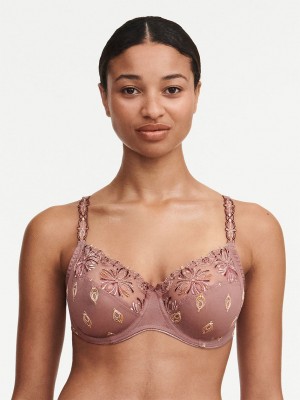 Brown Multicolor Chantelle Champs Elysees Full Coverage Women Unlined Bra | GSH3517IZ