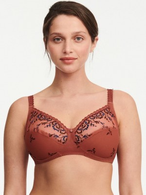 Brown Multicolor Chantelle Every Curve Full Coverage Wireless Women Bras | JGE4213MZ