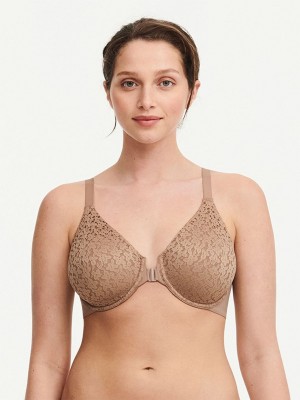 Coffee Chantelle Norah Comfort Front Closure Women Bras | ROW388QF