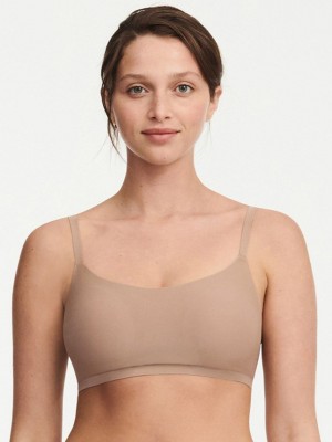 Coffee Chantelle SoftStretch Scoop Padded Women Bralettes | DIJ4339YB