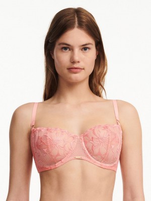 Coral Chantelle Fleurs Demi Women Bras | CLN7722KA