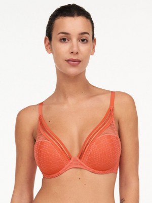 Coral Chantelle Only Manhattan Plunge Women T-Shirt Bra | AFM5012HN