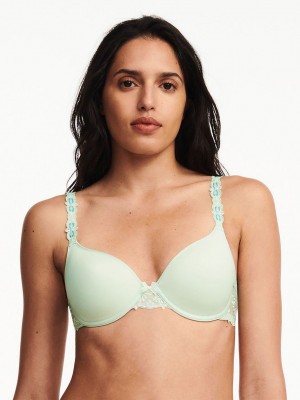 Green Chantelle Champs Elysees Smooth Custom Fit Women Bras | EDQ1222XU