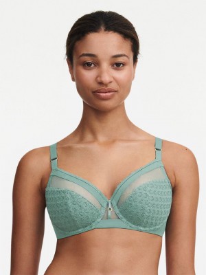 Green Chantelle Monogram Plunge Women Unlined Bra | LFE9347AU