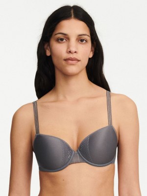 Grey Chantelle Maddie Memory Foam Women Bras | GZE315WW