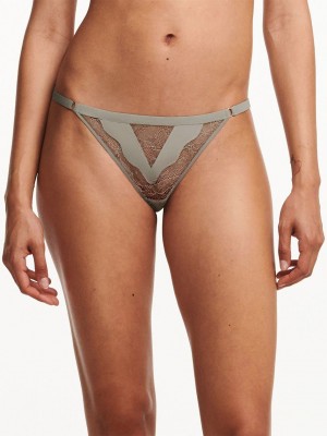 Grey Chantelle Spark Women Thong Panty | AHH527PR