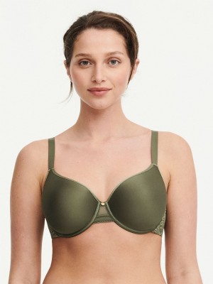 Khaki Green Chantelle C Jolie Comfort Convertible Women T-Shirt Bra | WGQ2077NB