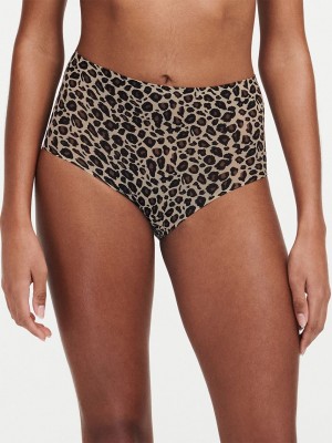 Leopard Beige Chantelle SoftStretch Women Briefs | IUC4485VE