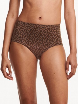 Leopard Chantelle Essential Leakproof High Waist Women Briefs | ION8669TU