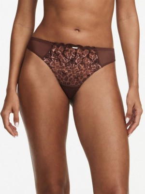 Leopard Chantelle Fleurs Women Thong Panty | OHD7310UF